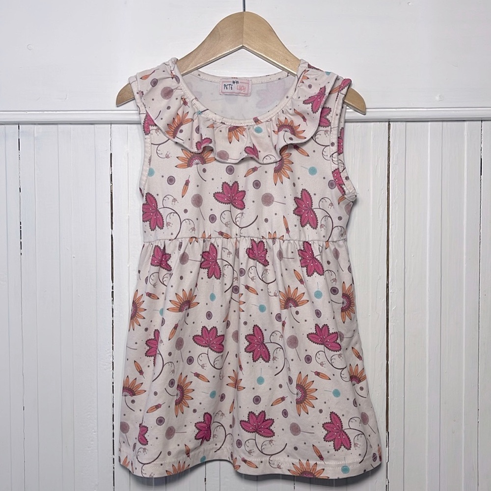 PETE & LUCY EUC Super Soft Stretchy Floral Print Cutesy Dress
